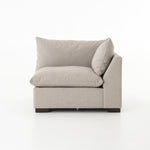 Featuring Westwood Sectional Pieces - Bennett Moon by Four Hands at Amethyst Home. We love the durability in the Westwood Bennett Moon Sectional Pieces. This is the ultimate low-and-deep lounger, perfect for curling up to read your favorite book in. 
Ottoman: 39"w x 39"d x 18"hArmless Piece: 39"w x 39"d x 31"hCorner Piece: 39"w x 39"d x 31"hLeft Arm Piece: 3. Amethyst Home provides interior design, new home construction design consulting, vintage area rugs, and lighting in the Monterey metro area.