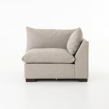 Featuring Westwood Sectional Pieces - Bennett Moon by Four Hands at Amethyst Home. We love the durability in the Westwood Bennett Moon Sectional Pieces. This is the ultimate low-and-deep lounger, perfect for curling up to read your favorite book in. 
Ottoman: 39"w x 39"d x 18"hArmless Piece: 39"w x 39"d x 31"hCorner Piece: 39"w x 39"d x 31"hLeft Arm Piece: 3. Amethyst Home provides interior design, new home construction design consulting, vintage area rugs, and lighting in the Monterey metro area.