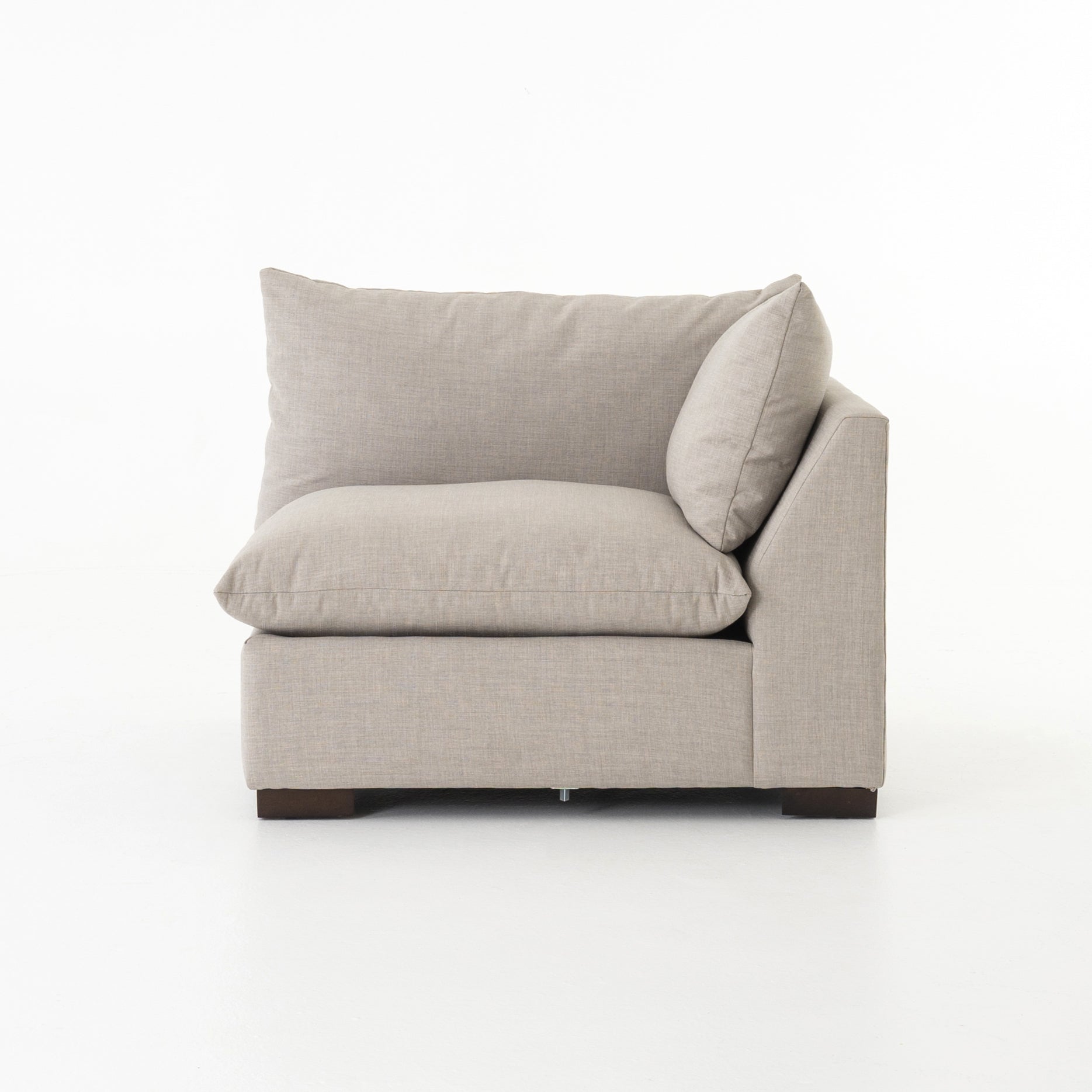 Featuring Westwood Sectional Pieces - Bennett Moon by Four Hands at Amethyst Home. We love the durability in the Westwood Bennett Moon Sectional Pieces. This is the ultimate low-and-deep lounger, perfect for curling up to read your favorite book in. 
Ottoman: 39"w x 39"d x 18"hArmless Piece: 39"w x 39"d x 31"hCorner Piece: 39"w x 39"d x 31"hLeft Arm Piece: 3. Amethyst Home provides interior design, new home construction design consulting, vintage area rugs, and lighting in the Monterey metro area.