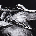 Featuring Encore Art by Four Hands at Amethyst Home. This exciting art piece perfectly highlights the rock and roll spirit encased in a black maple frame.
Each piece is made to order and takes approximately two weeks to ship.
Overall Dimensions: 48"W x 2.50"L x 36"H
Colors: Black 2.5 Maple, Photo PaperMaterials: American Maple, Photo PaperWeight: 25 lb.  Amethyst Home provides interior design, new home construction design consulting, vintage area rugs, and lighting in the Newport Beach metro area.