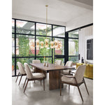 Featuring Cross Spalted Alder Dining Table by Four Hands at Amethyst Home. The Cross Spalted Alder Dining Table features an iron strapping with a brushed gold finish adds a rustic, industrial edge to a substantial plank table. Beautiful graining marks simple, cross-shaped trestles and table top.
Overall Dimensions: 94"W x 42"L x 30"HColors: Dark Spalted Primav.  Amethyst Home provides interior design, new home construction design consulting, vintage area rugs, and lighting in the Tampa metro area.