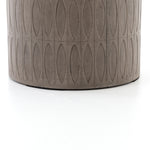 Featuring Colorado End Table by Four Hands at Amethyst Home. Concrete adopts alluring shapes as modern geometry plays with nature's petal form. Dark grey concrete is intricately etched for artistic intrigue. Safe indoors or out. Cover or store indoors during inclement weather or when not in use.
Overall Size: 20"W x 20"L x 20"HColors: Grey ConcreteMaterials: C.  Amethyst Home provides interior design, new home construction design consulting, vintage area rugs, and lighting in the Omaha metro area.
