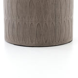 Featuring Colorado End Table by Four Hands at Amethyst Home. Concrete adopts alluring shapes as modern geometry plays with nature's petal form. Dark grey concrete is intricately etched for artistic intrigue. Safe indoors or out. Cover or store indoors during inclement weather or when not in use.
Overall Size: 20"W x 20"L x 20"HColors: Grey ConcreteMaterials: C.  Amethyst Home provides interior design, new home construction design consulting, vintage area rugs, and lighting in the Omaha metro area.