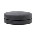 Bench-crafted with a sustainably harvested hardwood frame in our North Carolina atelier, our Vincent Ottoman comes standard with the following:  foam and feather top double needle stitch detail standard on casters Overall Height: 15.5"  Each piece is made just for you! Current lead times are between 8-10 weeks. Some things are worth the wait!