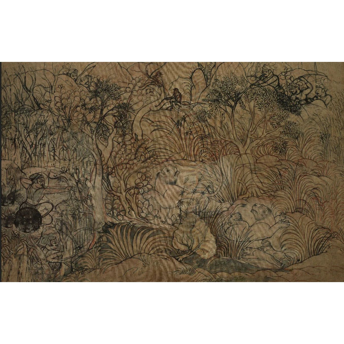 Featuring The Hunt Art by Wendover Art at Amethyst Home. Specialty:  Giclee on Linen, Gallery WrappedMedium : LinenSize : 71"w x 50"hTreatment : Gallery Wrapped Framed as shown. Amethyst Home provides interior design, new home construction design consulting, vintage area rugs, and lighting in the Alpharetta metro area.