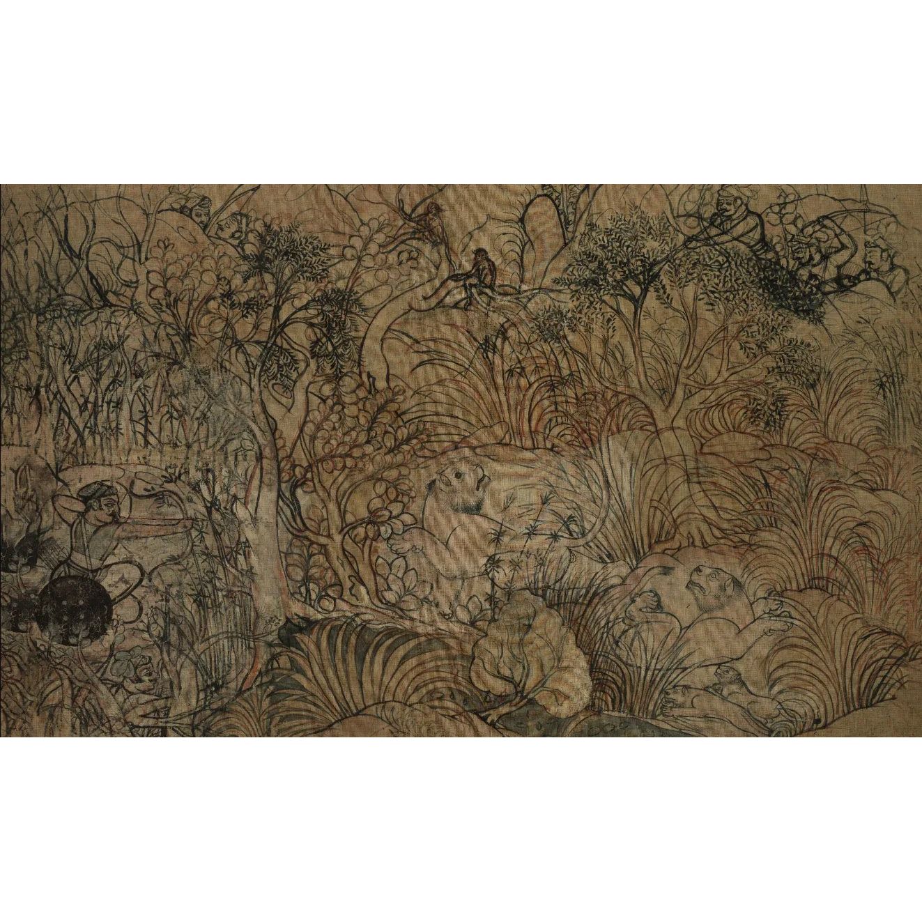 Featuring The Hunt Art by Wendover Art at Amethyst Home. Specialty:  Giclee on Linen, Gallery WrappedMedium : LinenSize : 71"w x 50"hTreatment : Gallery Wrapped Framed as shown. Amethyst Home provides interior design, new home construction design consulting, vintage area rugs, and lighting in the Portland metro area.