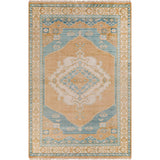 Featuring Anadolu Ocean / Rust Hand-Knotted Rug by Surya at Amethyst Home. The Anadolu Rug Collection showcases traditional inspired designs that exemplify timeless styles of elegance, comfort, and sophistication. With their hand knotted construction, these rugs provide a durability that can not be found in other handmade constructions, and boasts the abi.  Amethyst Home provides interior design, new home construction design consulting, vintage area rugs, and lighting in the Scottsdale metro area.