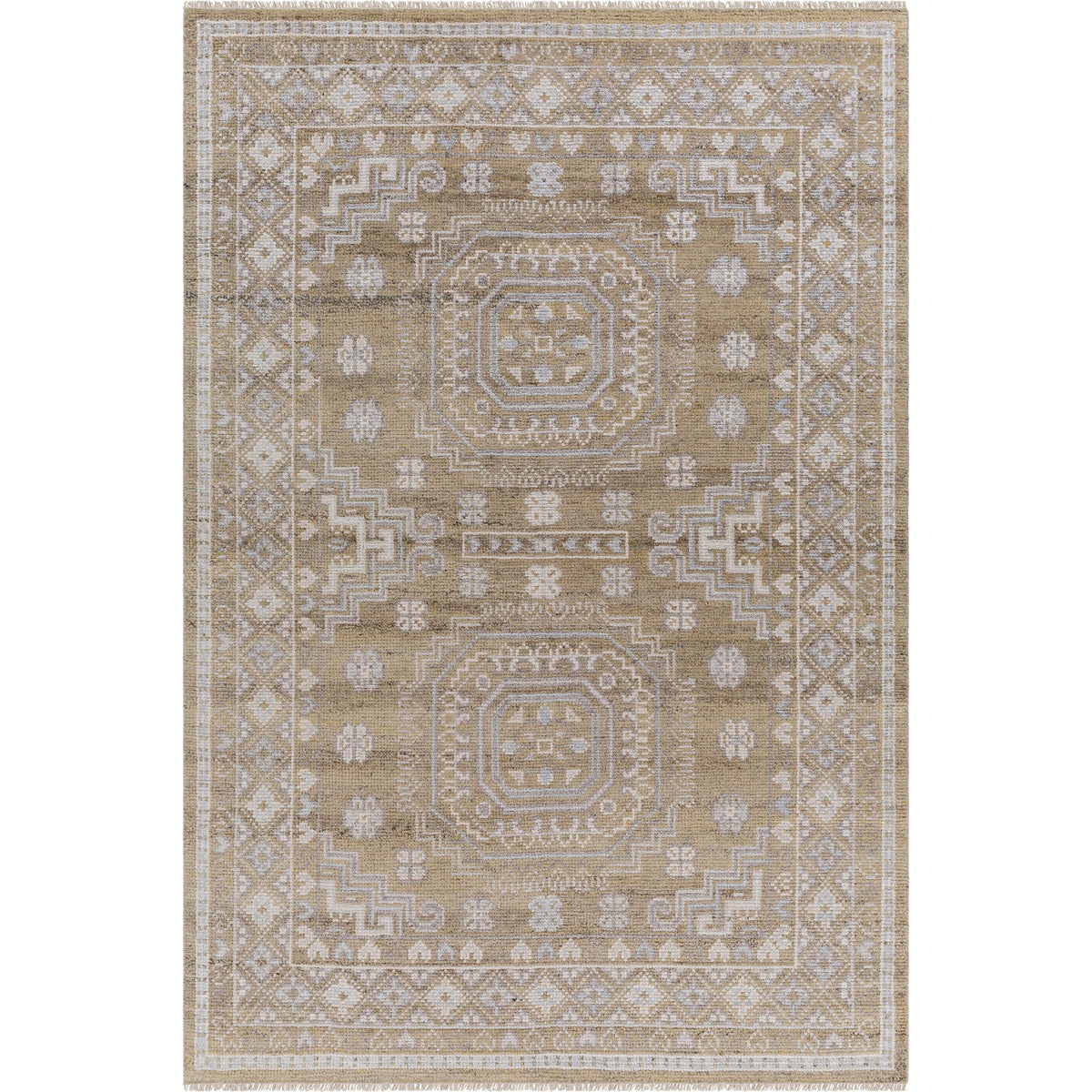 Tapis noué à la main taupe Almeria