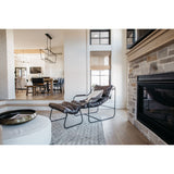 Featuring Brando Leather Ottoman by Cisco Brothers at Amethyst Home. This gorgeous custom leather ottoman, the Brando Leather Ottoman by Cisco Brothers, pairs well with our Brando Chair, also from Cisco Brothers. As shown in Spur Terracotta in a Grade 500 leather. Lifestyle shots in the dark leather are discontinued.
Ottoman size: 25"w x 20"d x 16.5"h.  Amethyst Home provides interior design, new home construction design consulting, vintage area rugs, and lighting in the Tampa metro area.