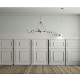 Add unique and modern lighting to a room with this Spider Chandelier from Cisco Brothers. The curved arms add beautiful sight lines to the fixture and plenty of light. This light fixture sets any room apart and comes available in either a "rust" or "flat black" finish in three different sizes.