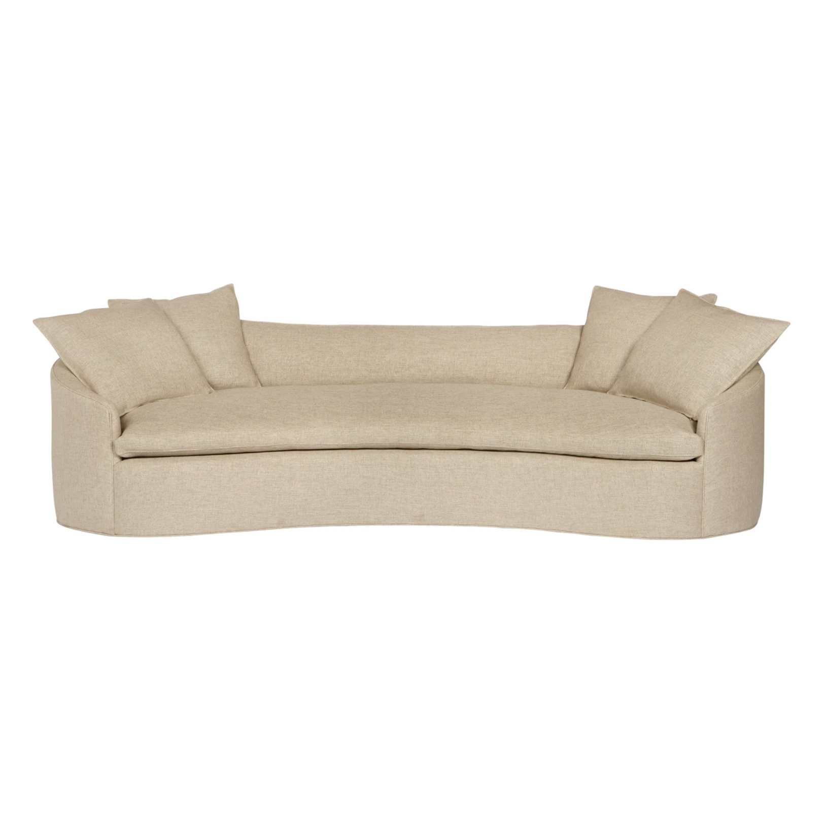 Featuring Grace 108" Sofa by Cisco Brothers at Amethyst Home. We love the unique, modern shape of this Grace 108" Sofa by Cisco Home. With the bench seat and curve shape, this will elevate your living space for years to come!
Overall: 108"w x 40"d x 28"hSitting Space: 82"w x 24"dSeat Height: 17"hArm Height: 20". Amethyst Home provides interior design, new home construction design consulting, vintage area rugs, and lighting in the Dallas metro area.
