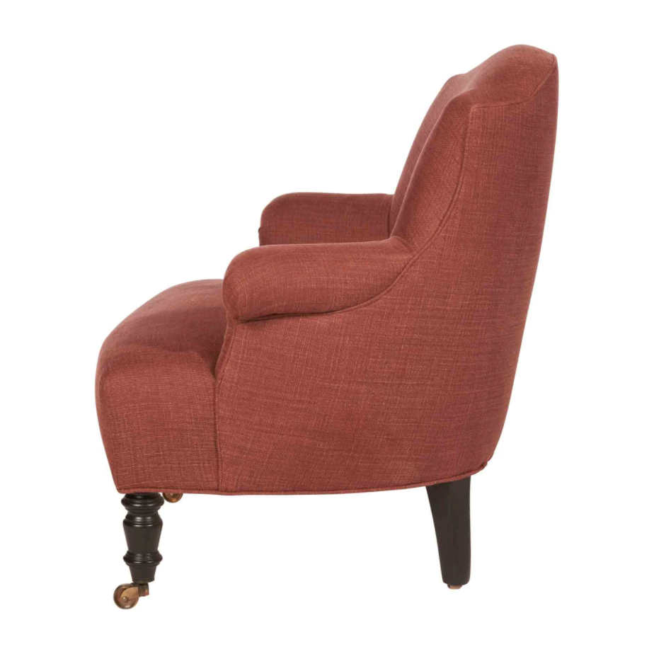 Featuring JD Baronet Chair by Cisco Brothers at Amethyst Home. This JD Baronet Chair by Cisco Home features a tight seat and back with exposed legs. A comfortable, stylish piece to add to your living room, office, or other space!
Overall: 26"w x 25"d x 28"hSitting Space: 14.5"w x 16"dSeat Height: 14"hArm Height: 19"hWeight: 30lbs. Amethyst Home provides interior design, new home construction design consulting, vintage area rugs, and lighting in the Seattle metro area.