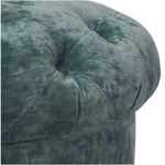 Featuring JD Mandarin Tuffet by Cisco Brothers at Amethyst Home. We love the versatility of this JD Mandarin Tuffet by Cisco Home. With rolling legs, this can be used as extra seating, a coffee table, or a side table! 
Overall: 27"dia. x 18.5"hSeat Height: 18.5"hWeight: 32lbs. Amethyst Home provides interior design, new home construction design consulting, vintage area rugs, and lighting in the Des Moines metro area.