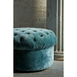 Featuring JD Mandarin Tuffet by Cisco Brothers at Amethyst Home. We love the versatility of this JD Mandarin Tuffet by Cisco Home. With rolling legs, this can be used as extra seating, a coffee table, or a side table! 
Overall: 27"dia. x 18.5"hSeat Height: 18.5"hWeight: 32lbs. Amethyst Home provides interior design, new home construction design consulting, vintage area rugs, and lighting in the Miami metro area.