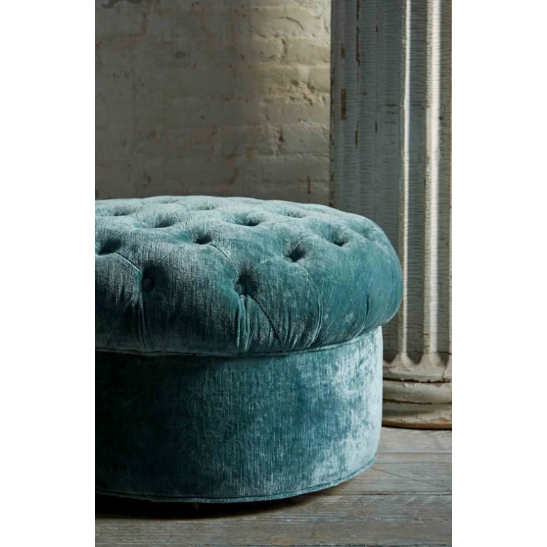 Featuring JD Mandarin Tuffet by Cisco Brothers at Amethyst Home. We love the versatility of this JD Mandarin Tuffet by Cisco Home. With rolling legs, this can be used as extra seating, a coffee table, or a side table!
Overall: 27"dia. x 18.5"hSeat Height: 18.5"hWeight: 32lbs. Amethyst Home provides interior design, new home construction design consulting, vintage area rugs, and lighting in the Miami metro area.