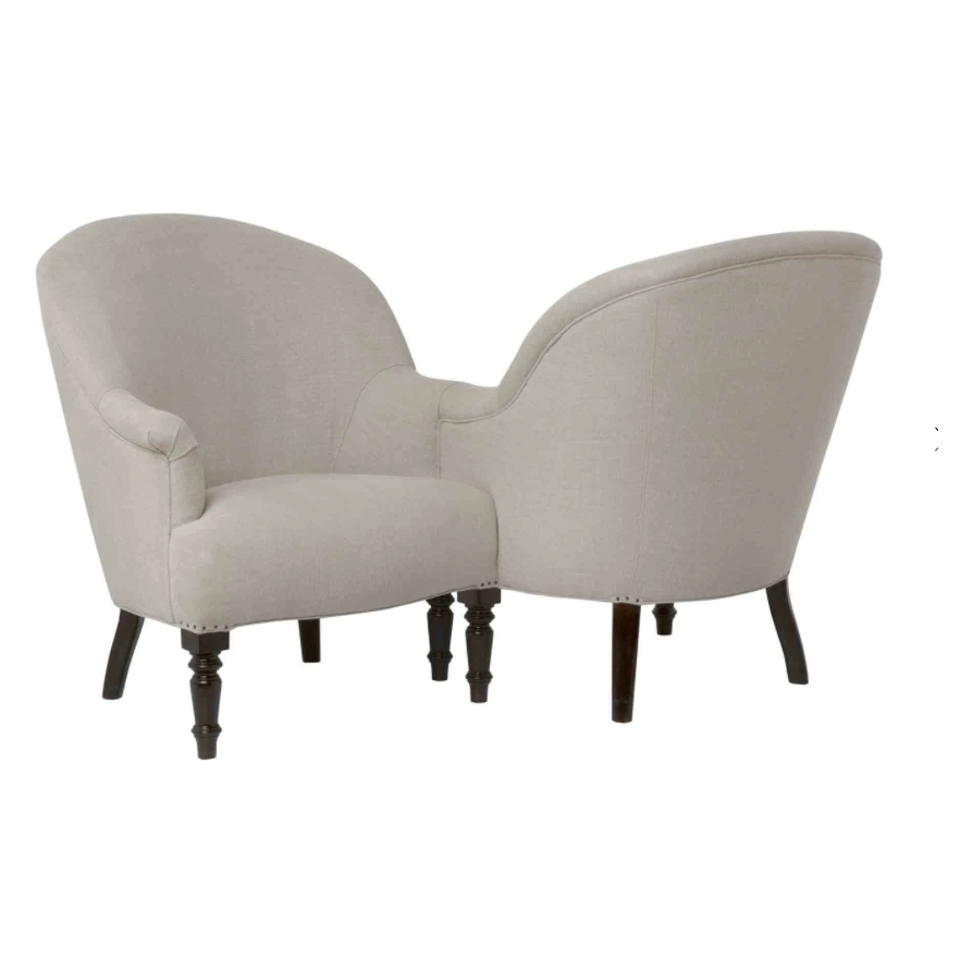 Featuring JD Tete-A-Tete Chair by Cisco Brothers at Amethyst Home. Elevate your conversation experience with this JD Tete-A-Tete Chair by Cisco Home. The unique shape and clean look will complete the space of any living room, office, or other space!
Overall: 50"w x 28"d x 34"hSitting Space: 18"w x 19"dSeat Height: 17"hArm Height: 22"hWeight: 105lbs. Amethyst Home provides interior design, new home construction design consulting, vintage area rugs, and lighting in the Seattle metro area.