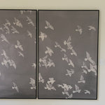 We love the mood of our Flight 2 gallery wrapped raw canvas. Match this with Flight 1 to complete the look!   Size: 40.25"w x 60.25"h Medium: UPS