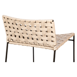 Featuring Ezra Counter Stool by Dovetail at Amethyst Home. We love the natural color rope paired with the iron base of this Ezra Counter Stool. The perfect chair for your indoor or outdoor counter area. 
Powder Coated Iron and Flat Rope
Natural Color Rope with Powder Coated Black Legs
Indoor Outdoor Use
Size: 18"l x 22"d x 34"h.  Amethyst Home provides interior design, new home construction design consulting, vintage area rugs, and lighting in the Park City metro area.