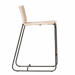 Featuring Ezra Counter Stool by Dovetail at Amethyst Home. We love the natural color rope paired with the iron base of this Ezra Counter Stool. The perfect chair for your indoor or outdoor counter area. 
Powder Coated Iron and Flat Rope
Natural Color Rope with Powder Coated Black Legs
Indoor Outdoor Use
Size: 18"l x 22"d x 34"h.  Amethyst Home provides interior design, new home construction design consulting, vintage area rugs, and lighting in the Omaha metro area.