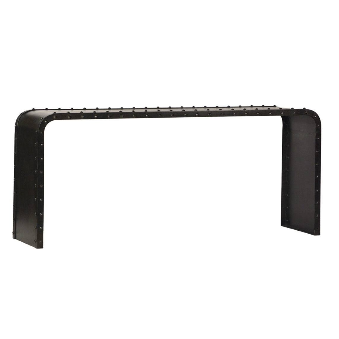 Featuring Hampton Console Table by Dovetail at Amethyst Home. We love the industrial vibes from this Hampton Console Table. Use as a desk or in your entryway to give the space some flare. 
Depth : 18 inFinish : Gunmetal FinishHeight : 31 inMaterial : IronVolume : 23.5 cu ftWeight : 92 lbsWidth : 72 in
Size: 72"l x 18"d x 31"h.  Amethyst Home provides interior design, new home construction design consulting, vintage area rugs, and lighting in the Des Moines metro area.