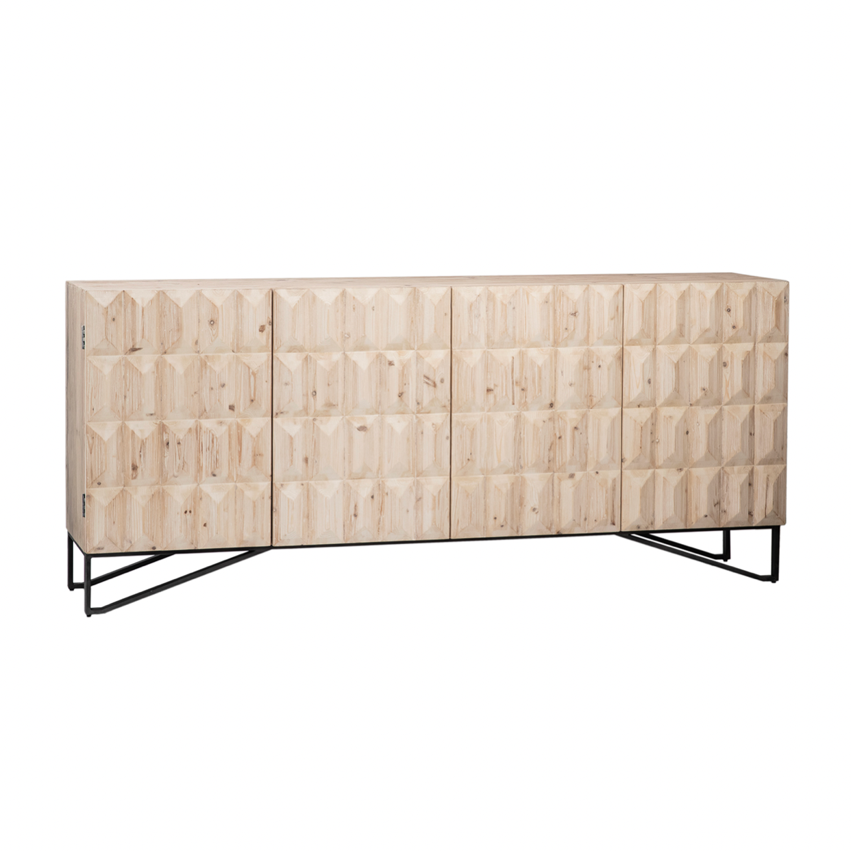 Featuring Montero Sideboard by Dovetail at Amethyst Home. We love the textures found on this Montero Sideboard.  A wash of white and a light distressing add a whisper of color and texture to enhance this striking sideboard’s finish. 
Recycled pine on iron base 
Grey white wash finish 
Size: 84"l x 19"d x 37"h.  Amethyst Home provides interior design, new home construction design consulting, vintage area rugs, and lighting in the Seattle metro area.