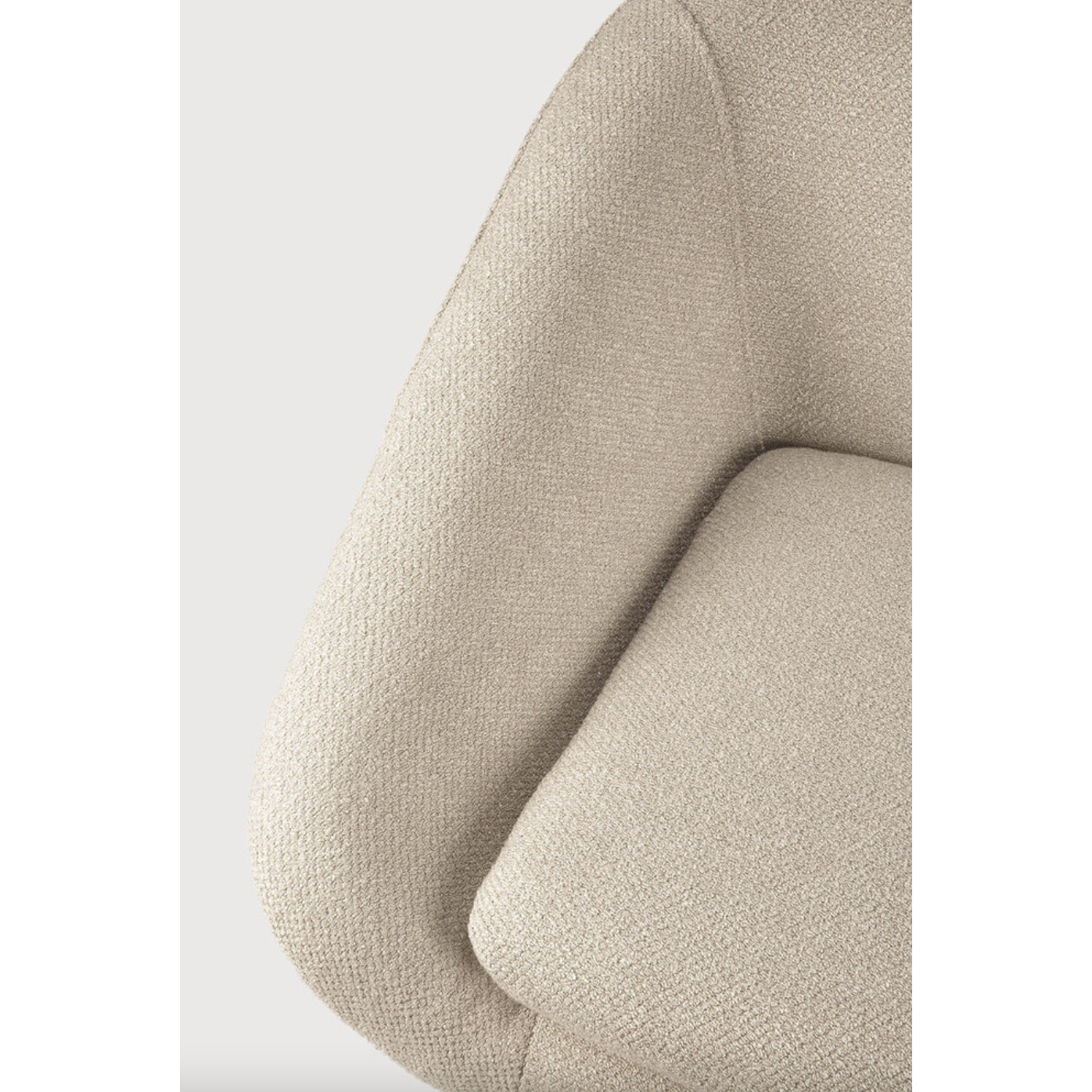 Featuring Barrow Lounge Chair - Off White by Ethnicraft at Amethyst Home. Designed by Jacques Deneef, this Barrow Lounge Chair - Copper has an irresistible vintage vibe. We love the thin metal frame paired with the rich upholstery - a comfortable, timeless chair to add to any space!
Dimensions: 32"w x 31.5"d x 28"h Seat Height: 16.5"
Material: Fabric - 78% P.  Amethyst Home provides interior design, new home construction design consulting, vintage area rugs, and lighting in the Houston metro area.