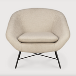 Featuring Barrow Lounge Chair - Off White by Ethnicraft at Amethyst Home. Designed by Jacques Deneef, this Barrow Lounge Chair - Copper has an irresistible vintage vibe. We love the thin metal frame paired with the rich upholstery - a comfortable, timeless chair to add to any space!
Dimensions: 32"w x 31.5"d x 28"h Seat Height: 16.5"
Material: Fabric - 7.  Amethyst Home provides interior design, new home construction design consulting, vintage area rugs, and lighting in the Kansas City metro area.