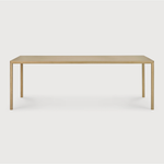 Featuring Oak Air Dining Table by Ethnicraft at Amethyst Home. With a simple, clean and minimal design, this Oak Air Dining Table is a table to add your dining room or kitchen area of years to come. The sleek bevelled legs makes the tabletop seems to float effortlessly above. 
Material: Oak, 100% Solid WoodFinish: Varnished
Dimensions 55": 55.5"w x 31.5"d x 3.  Amethyst Home provides interior design, new home construction design consulting, vintage area rugs, and lighting in the Austin metro area.