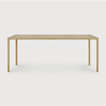 Featuring Oak Air Dining Table by Ethnicraft at Amethyst Home. With a simple, clean and minimal design, this Oak Air Dining Table is a table to add your dining room or kitchen area of years to come. The sleek bevelled legs makes the tabletop seems to float effortlessly above. 
Material: Oak, 100% Solid WoodFinish: Varnished
Dimensions 55": 55.5"w x 31.5"d x 3.  Amethyst Home provides interior design, new home construction design consulting, vintage area rugs, and lighting in the Austin metro area.