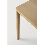 Featuring Oak Air Dining Table by Ethnicraft at Amethyst Home. With a simple, clean and minimal design, this Oak Air Dining Table is a table to add your dining room or kitchen area of years to come. The sleek bevelled legs makes the tabletop seems to float effortlessly above. 
Material: Oak, 100% Solid WoodFinish: Varnished
Dimensions 55": 55.5"w x 31.5"d .  Amethyst Home provides interior design, new home construction design consulting, vintage area rugs, and lighting in the Charlotte metro area.