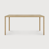 Featuring Oak Air Dining Table by Ethnicraft at Amethyst Home. With a simple, clean and minimal design, this Oak Air Dining Table is a table to add your dining room or kitchen area of years to come. The sleek bevelled legs makes the tabletop seems to float effortlessly above. 
Material: Oak, 100% Solid WoodFinish: Varnished
Dimensions 55": 55.5"w x 31.5".  Amethyst Home provides interior design, new home construction design consulting, vintage area rugs, and lighting in the Kansas City metro area.