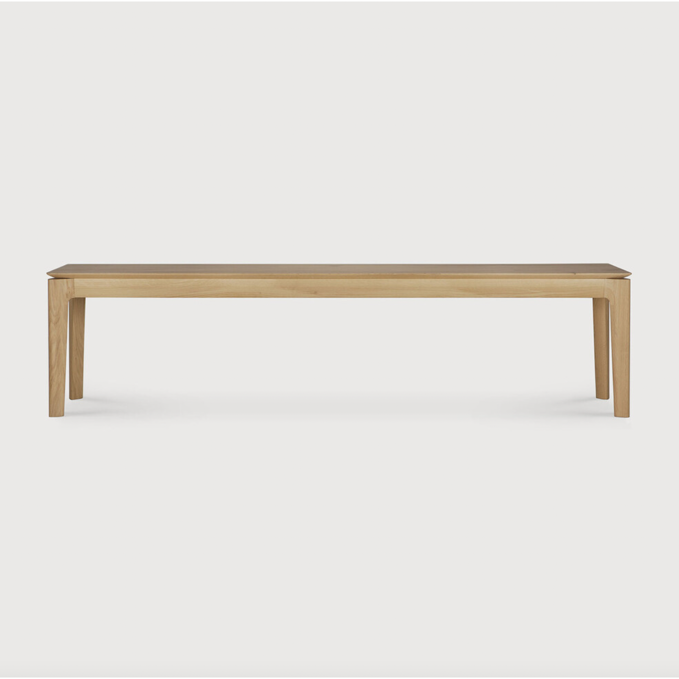 Featuring Oak Bok Bench by Ethnicraft at Amethyst Home. This Oak Bok Bench features an airy shape with rock-solid construction,  making this piece a timeless and remarkable design to enjoy for years to come. Pair with a dining table or stand-alone against a wall, hallway, or end of the bed! 
49.5" Dimensions: 50"w x 14"d x 18.5"h Weight: 31 lbs
57.5" .  Amethyst Home provides interior design, new home construction design consulting, vintage area rugs, and lighting in the Salt Lake City metro area.