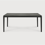 Featuring Oak Bok Dining Table - Black by Ethnicraft at Amethyst Home. The airy shape yet rock solid construction make this Oak Bok Dining Table - Black a timeless and remarkable design to enjoy for years to come. Available in many sizes, this can fit any dining room or kitchen area. 
Material: Oak, 100% Solid WoodFinish: Varnished - this finishing gives our f.  Amethyst Home provides interior design, new home construction design consulting, vintage area rugs, and lighting in the Omaha metro area.