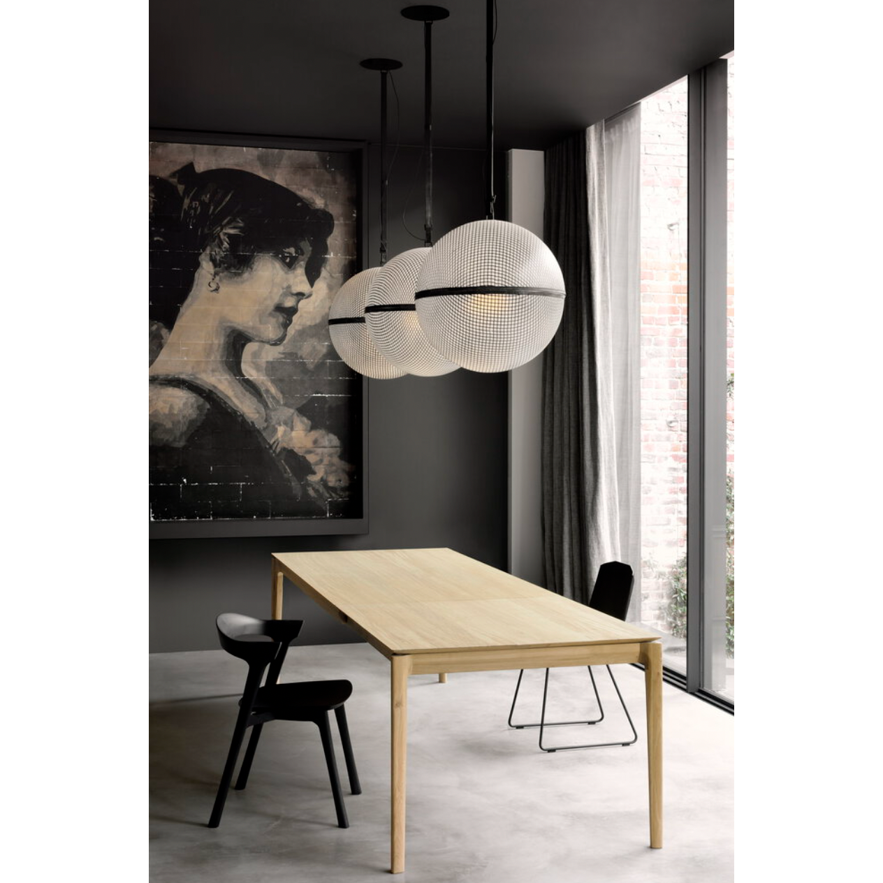 Featuring Oak Bok Extendable Dining Table by Ethnicraft at Amethyst Home. This Oak Bok Extendable Dining Table is perfect for families who want extra space when their kids, extended family, or guests come to celebrate! Its airy shape yet rock solid construction make this piece a timeless and remarkable design to enjoy for years to come.
Material: Oak, 10.  Amethyst Home provides interior design, new home construction design consulting, vintage area rugs, and lighting in the Los Angeles metro area.