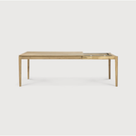 Featuring Oak Bok Extendable Dining Table by Ethnicraft at Amethyst Home. This Oak Bok Extendable Dining Table is perfect for families who want extra space when their kids, extended family, or guests come to celebrate! Its airy shape yet rock solid construction make this piece a timeless and remarkable design to enjoy for years to come.
Material: Oak, 100.  Amethyst Home provides interior design, new home construction design consulting, vintage area rugs, and lighting in the Washington metro area.