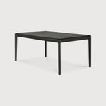 Featuring Oak Bok Extendable Dining Table - Black by Ethnicraft at Amethyst Home. This Oak Bok Extendable Dining Table is perfect for families who want extra space when their kids, extended family, or guests come to celebrate! Its airy shape yet rock solid construction make this piece a timeless and remarkable design to enjoy for years to come.
Dimensions 55.5.  Amethyst Home provides interior design, new home construction design consulting, vintage area rugs, and lighting in the Omaha metro area.
