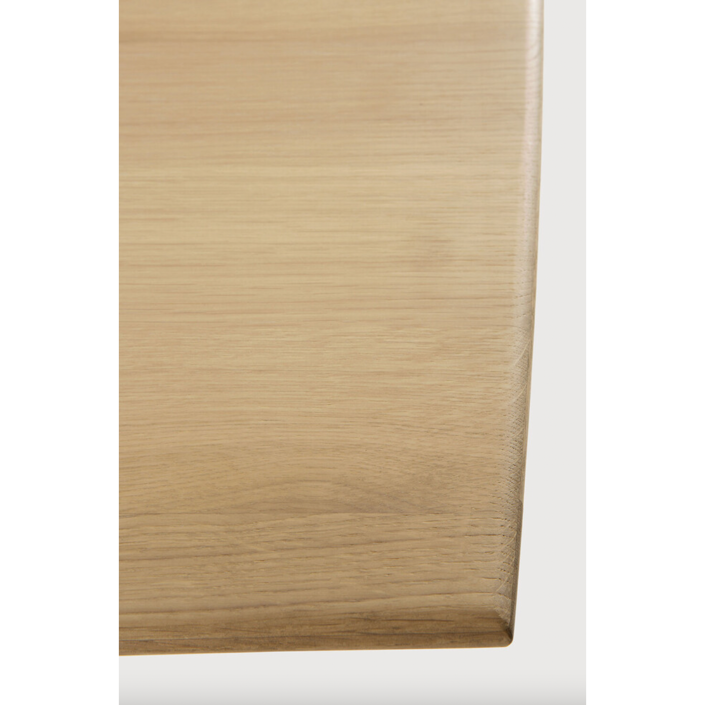 Featuring Oak Geometric Dining Table by Ethnicraft at Amethyst Home. With enriched shapes and unexpected details, this Oak Geometric Dining Table is a statement item. Luxury comes with its length, which is offset by softened edges and natural lines -- perfect for any dining room or workspace. 
Material: Oak, 100% Solid WoodFinish: Oiled
Dimensions: 98.5".  Amethyst Home provides interior design, new home construction design consulting, vintage area rugs, and lighting in the Los Angeles metro area.