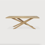 Featuring Oak Mikado Dining Table - Rectangle by Ethnicraft at Amethyst Home. We love the sculptural character of this Oak Mikado Dining Table - Rectangle. The legs interlock like a well-thought-out puzzle, making it easier to interact with your guests and allows you to converse with your family and friends for years to come!
Designed by Alain van Havre
Mater.  Amethyst Home provides interior design, new home construction design consulting, vintage area rugs, and lighting in the Boston metro area.