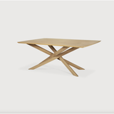 Featuring Oak Mikado Dining Table - Rectangle by Ethnicraft at Amethyst Home. We love the sculptural character of this Oak Mikado Dining Table - Rectangle. The legs interlock like a well-thought-out puzzle, making it easier to interact with your guests and allows you to converse with your family and friends for years to come!
Designed by Alain van Havre
M.  Amethyst Home provides interior design, new home construction design consulting, vintage area rugs, and lighting in the Washington metro area.