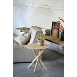 Featuring Oak Mikado Side Table by Ethnicraft at Amethyst Home. Designed by Alain van Havre, this Oak Mikado Side Table brings a unique sense of balance and symmetry to any space. Place on the side of your favorite sofa or accent chair to complete the look! 
Dimensions: 20"w x 20"d x 20"h 
Material: Oak Finish: Oiled
For regular dusting use a dry cloth. F.  Amethyst Home provides interior design, new home construction design consulting, vintage area rugs, and lighting in the Scottsdale metro area.