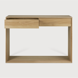 Featuring Oak Nordic Console Table by Ethnicraft at Amethyst Home. This Oak Nordic Console combines refined design with the purity of solid wood. We love that the bevelled edges will add an upscale aesthetic to any entry hall or living room space.
Dimensions: 47.5"w x 16"d x 33.5"h Weight: 84 lbs
Dimensions: 63"w x 16"d x 33.5"h Weight: 108 lbs
Material: O.  Amethyst Home provides interior design, new home construction design consulting, vintage area rugs, and lighting in the Calabasas metro area.