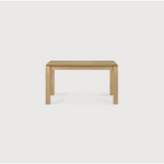 Featuring Oak Slice Extendable Dining Table by Ethnicraft at Amethyst Home. This Oak Slice Extendable Dining Table bevelled edges give it a unique character, but there's also a little extra added. This table can easily be extended without interruption of the wood grain pattern -- perfect for gathering your family or friends for hosting parties or the holidays.  Amethyst Home provides interior design, new home construction design consulting, vintage area rugs, and lighting in the Boston metro area.