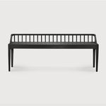 Featuring Oak Spindle Bench - Black by Ethnicraft at Amethyst Home. Wherever you choose to place it, this Oak Spindle Bench - Black in solid oak is a striking piece. We'd love to see this styled with an Amethyst Pillow in your entryway, bedroom, or other space! 
Dimensions: 59.5"w x 14"d x 24"h Seat Height: 18"Weight: 28 lbs
Material: Oak, 100% Solid WoodFini.  Amethyst Home provides interior design, new home construction design consulting, vintage area rugs, and lighting in the Austin metro area.