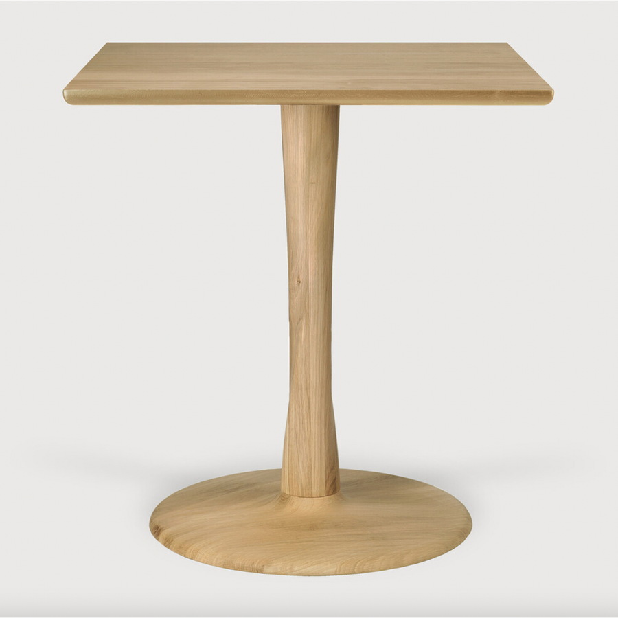 Table à manger carrée Torsion en chêne | prêt pour l'expédition!
