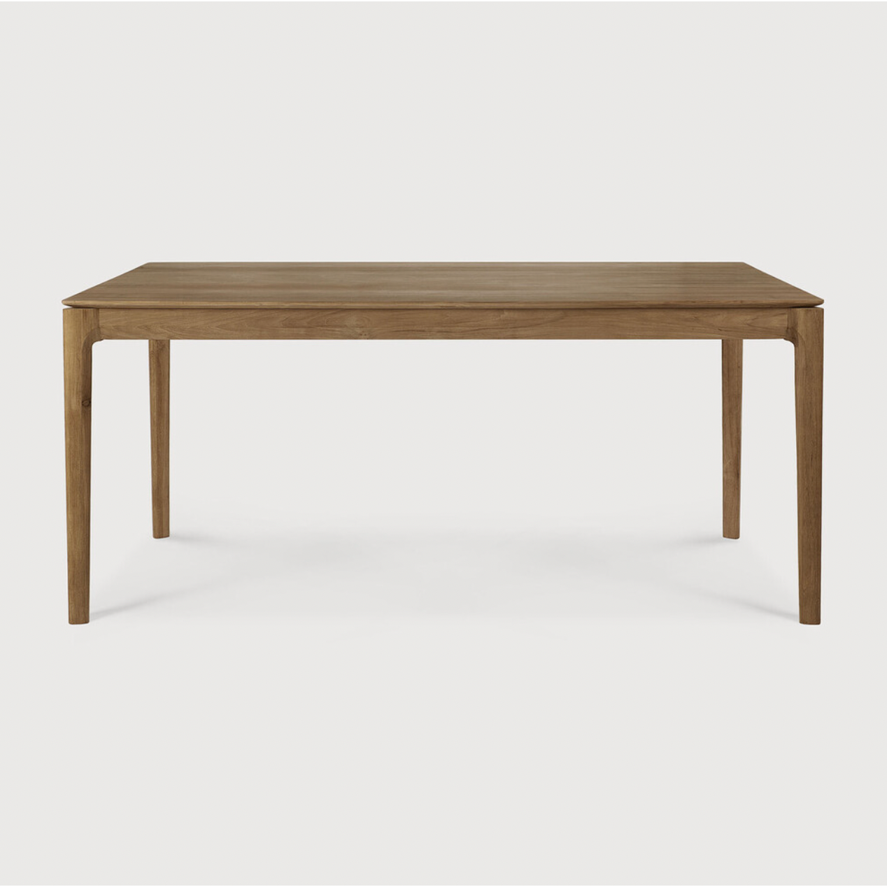 Featuring Teak Bok Dining Table by Ethnicraft at Amethyst Home. The airy shape yet rock solid construction make this Teak Bok Dining Table a timeless and remarkable design to enjoy for years to come. Available in many sizes, this can fit any dining room or kitchen area. 
Material: Teak, 100% Solid Wood
Dimensions 55": 55.5"w x 31.5"d x 30"hWeight: 80 lbsCo.  Amethyst Home provides interior design, new home construction design consulting, vintage area rugs, and lighting in the Nashville metro area.