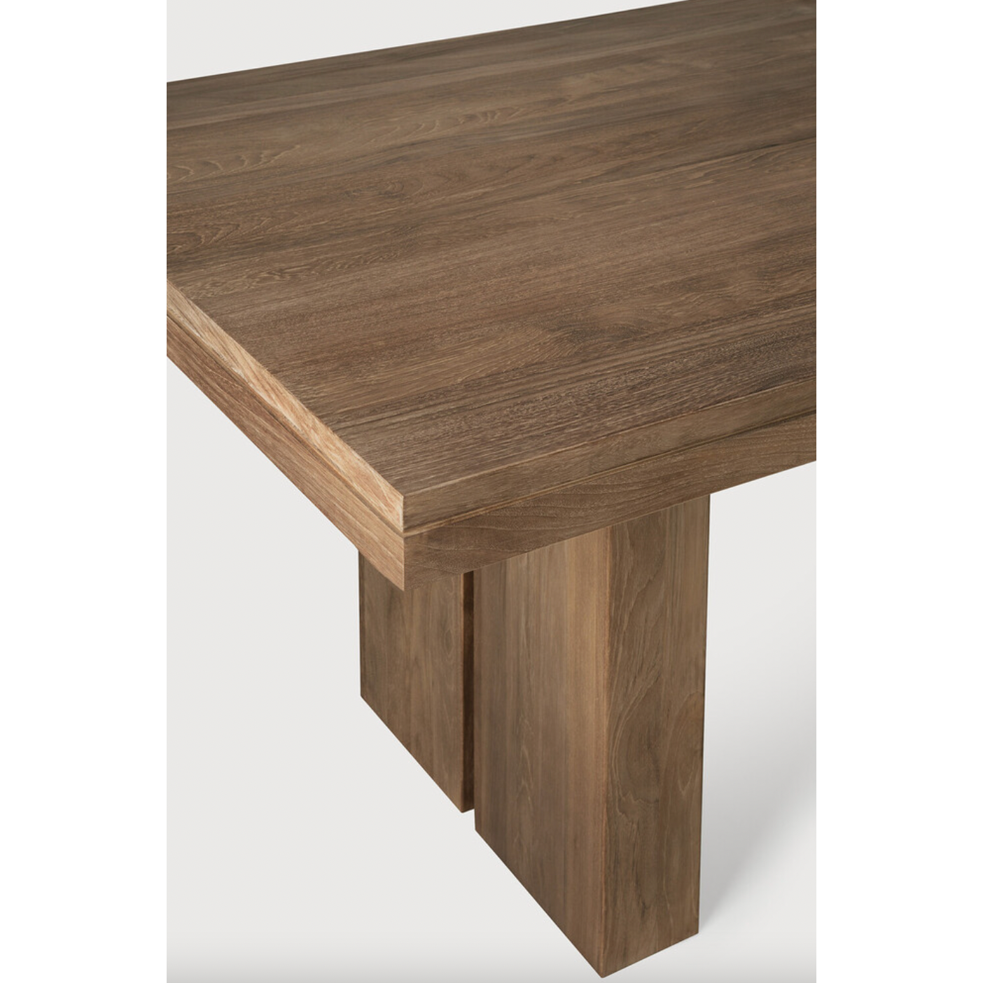 Featuring Teak Double Extendable Dining Table by Ethnicraft at Amethyst Home. We love the solid look and pure lines of this Teak Double Extendable Dining Table.  Although the table looks heavy, it can very easily be extended single-handedly. It takes a few steps and no more than seconds to make space for whatever will be happening next in your home!
Mater.  Amethyst Home provides interior design, new home construction design consulting, vintage area rugs, and lighting in the Washington metro area.