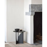 Featuring Oak Geometric Side Table - Black by Ethnicraft at Amethyst Home. From any angle, the Oak Geometric Side Table does not only look different, it also becomes different. We love seeing this table as a sculptural accent to your living space or office.Designed by Alain van Havre
Dimensions: 20.5"w x 20.5"d x 20"h Weight: 11 lbs
Material: OakFinish: Varnis.  Amethyst Home provides interior design, new home construction design consulting, vintage area rugs, and lighting in the Omaha metro area.
