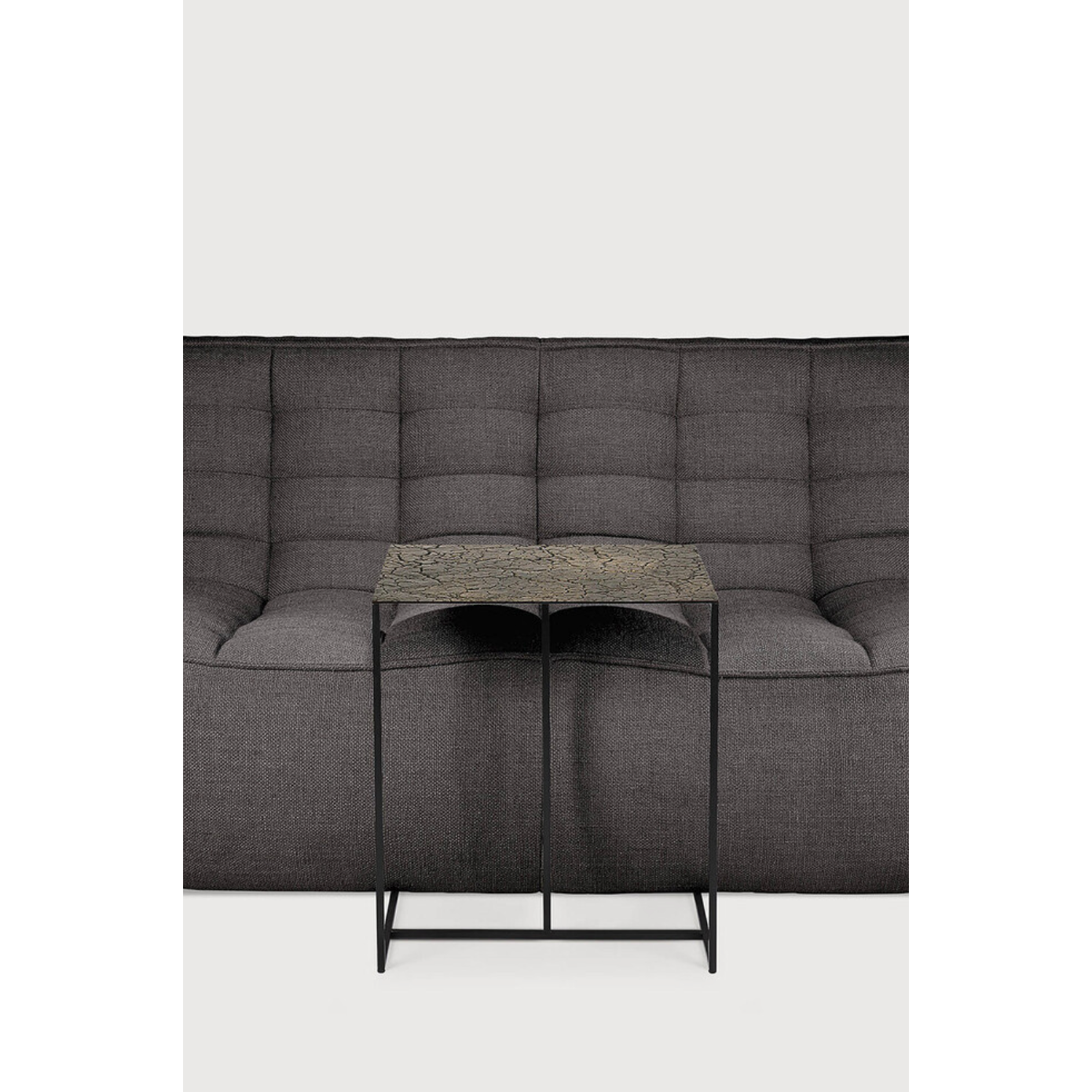 Featuring Triptic Side Table - Lava Whisky by Ethnicraft at Amethyst Home. The Triptic table is a chic and practical side table that could sit perfectly with your sofa, ideal for a laptop or beverages. We love how this little table will elevate your living space aesthetically and functionally! We can't get enough of this distinctive table top finish that.  Amethyst Home provides interior design, new home construction design consulting, vintage area rugs, and lighting in the Los Angeles metro area.