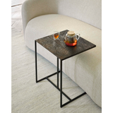 Featuring Triptic Side Table - Lava Whisky by Ethnicraft at Amethyst Home. The Triptic table is a chic and practical side table that could sit perfectly with your sofa, ideal for a laptop or beverages. We love how this little table will elevate your living space aesthetically and functionally! We can't get enough of this distinctive table top finish that.  Amethyst Home provides interior design, new home construction design consulting, vintage area rugs, and lighting in the Los Angeles metro area.