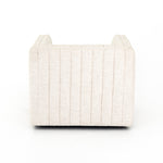 Featuring Augustine Swivel Chair - Cream by Four Hands at Amethyst Home. You will love the dramatic channeling of this Augustine Cream Swivel Chair. The swivel feature sets this apart from other chairs and is a great choice for any living room or media room. This chair is comfort wrapped in soft linen blend making this everyone's favorite chair.Overall Di.  Amethyst Home provides interior design, new home construction design consulting, vintage area rugs, and lighting in the Scottsdale metro area.